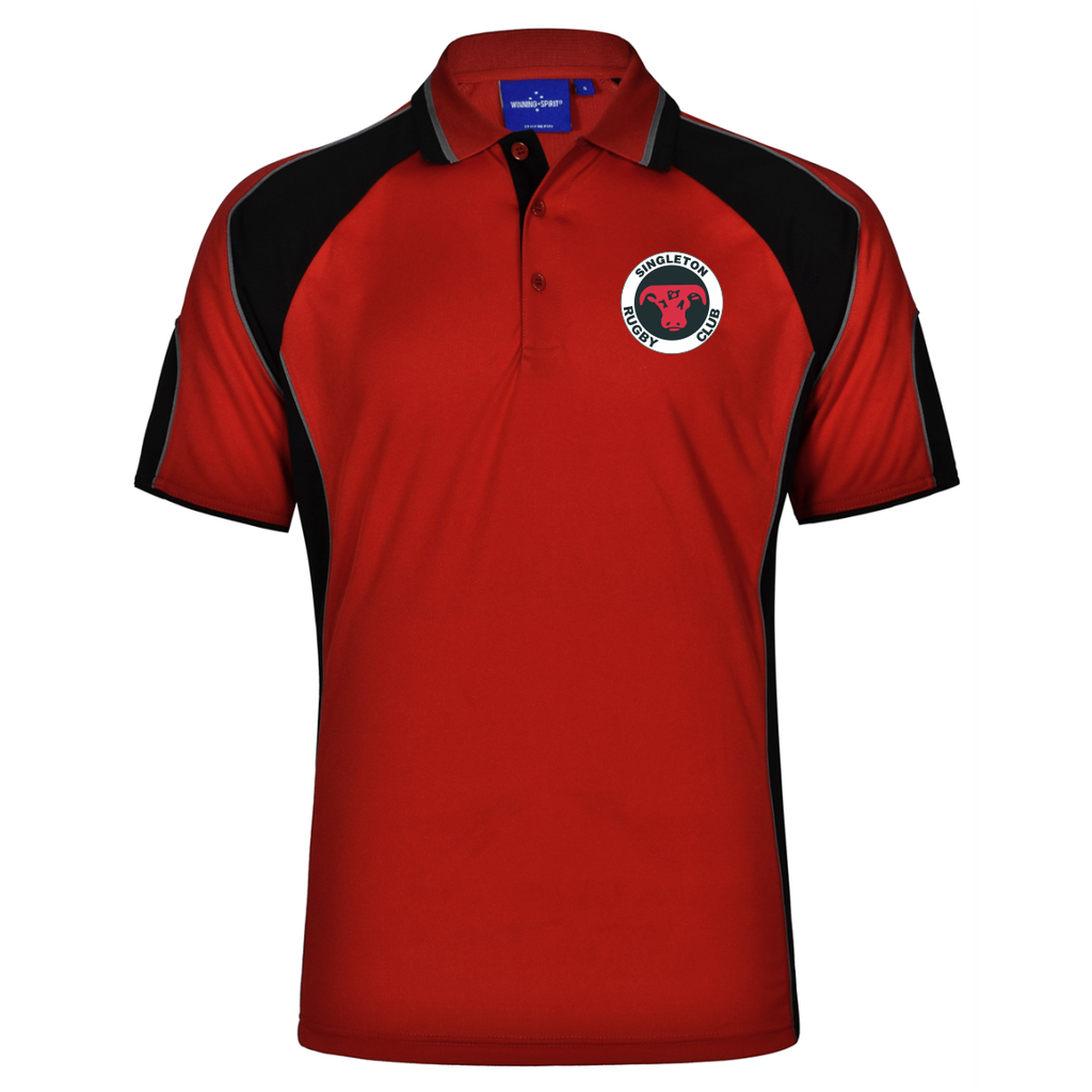 Singleton Polo - Red Black Insert